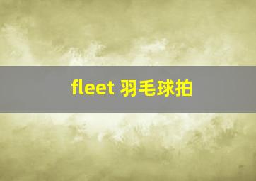 fleet 羽毛球拍